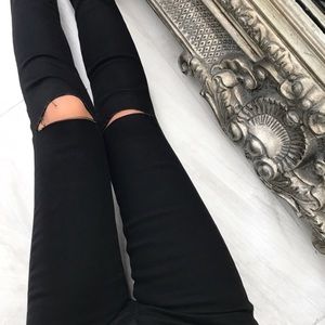 🆕🔃ONLY1// AVENUE Black Slit Jeans